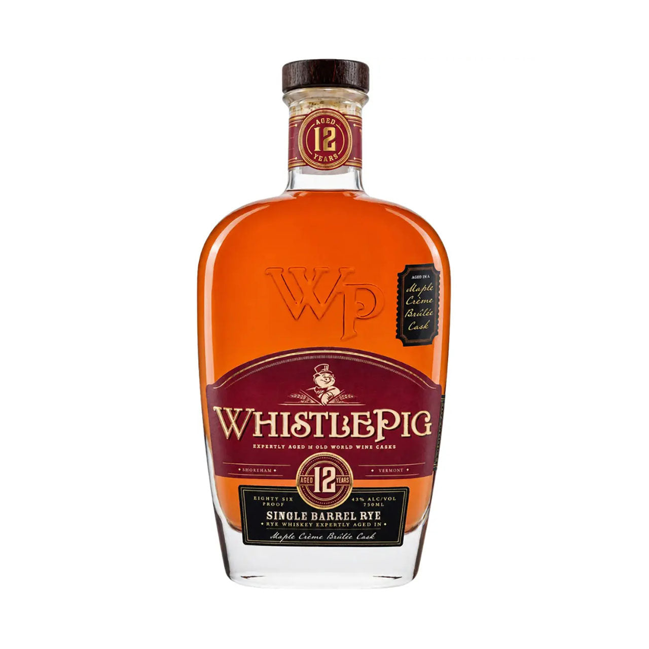 Whistlepig 12 year Single Barrel Maple Crème Brûlée Rye Whiskey