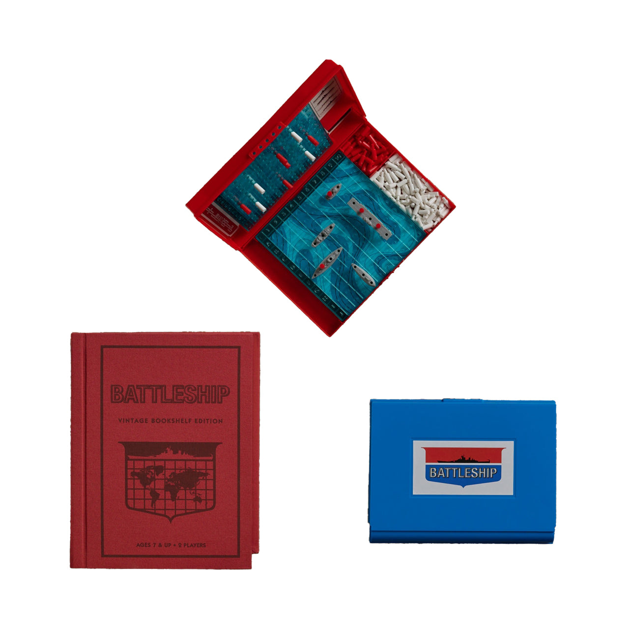 Vintage-Bücherregal-Spiele