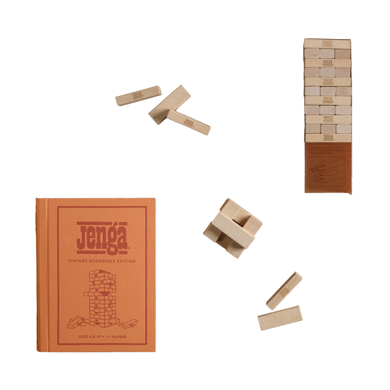 Vintage-Bücherregal-Spiele