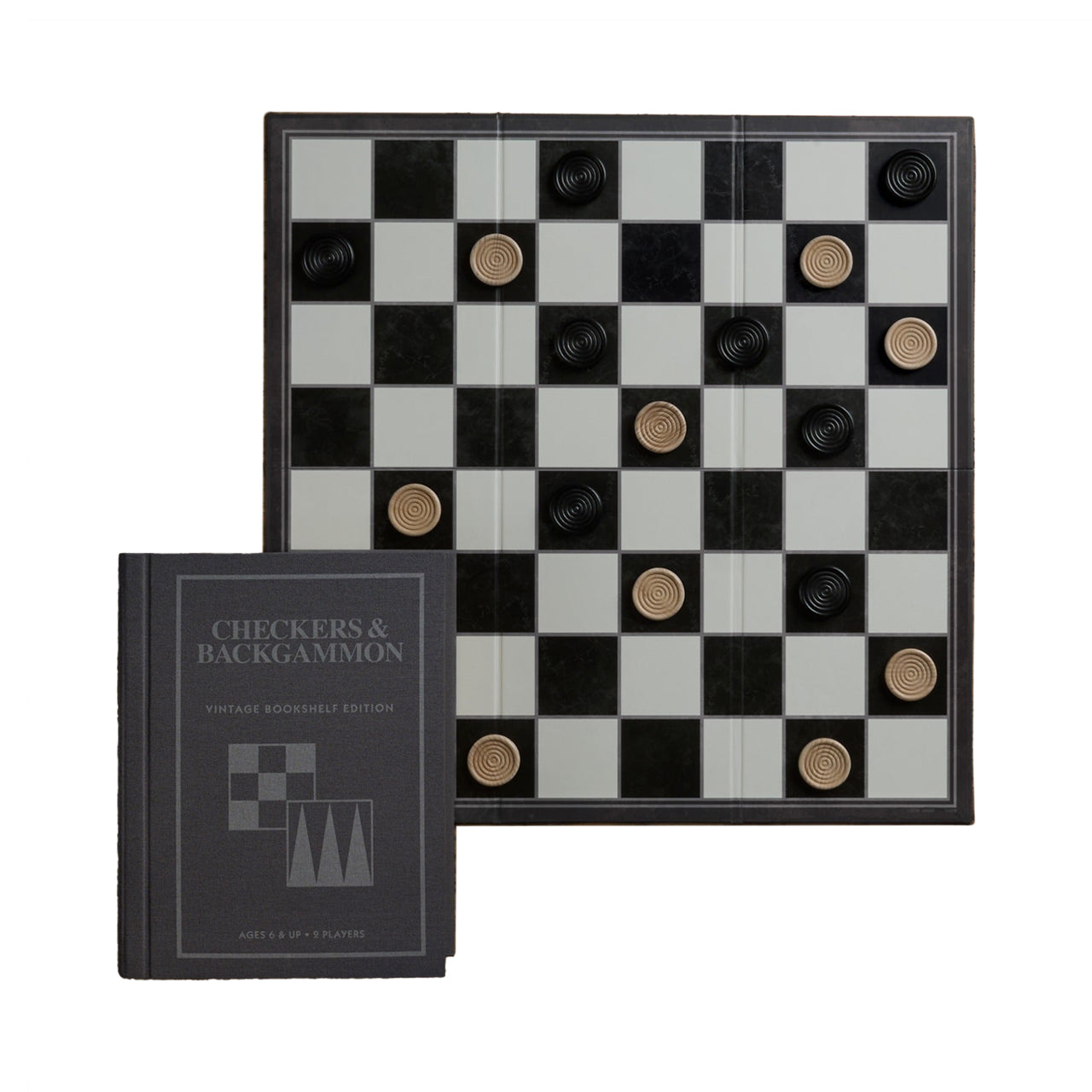 Vintage-Bücherregal-Spiele