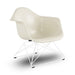 Eames Molded Fiberglass Low Wire Base Armchair - Parchment Shell / White Base