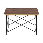Eames Wire Base Low Table - Black Base / Walnut Top