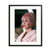 Pink Brigitte Bardot Framed Print - Black
