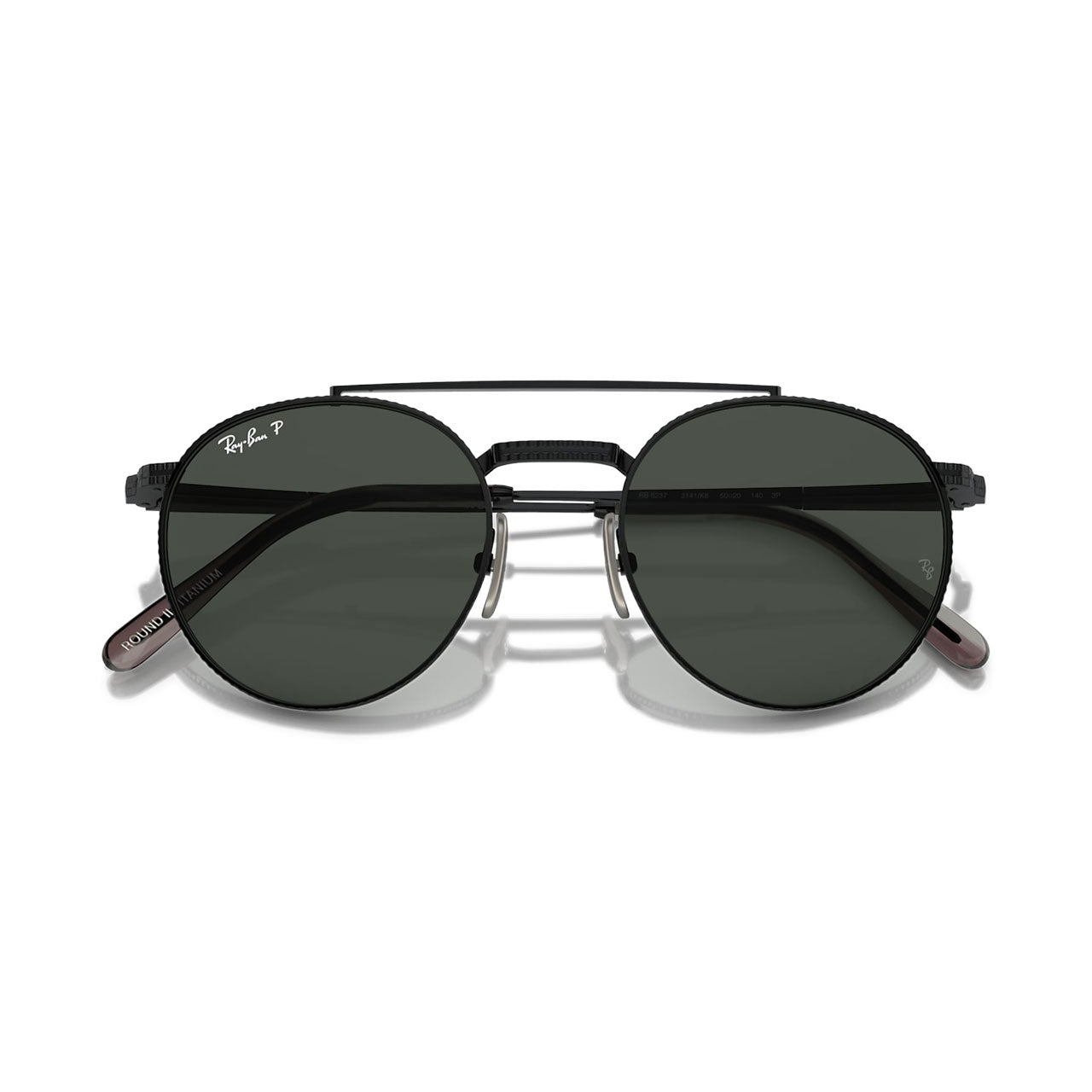 Ray-Ban Round II Titanium Sunglasses 3141K8 Black
