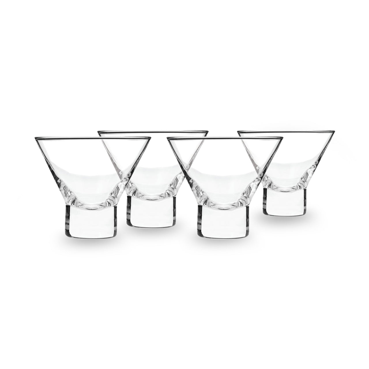 Heavy Base Crystal Martini Glasses