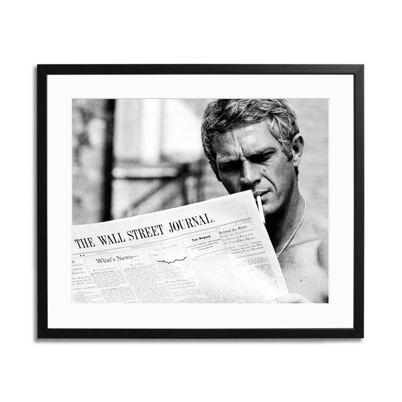 Steve McQueen WSJ Thomas Crown Affair Framed Print | Uncrate Supply