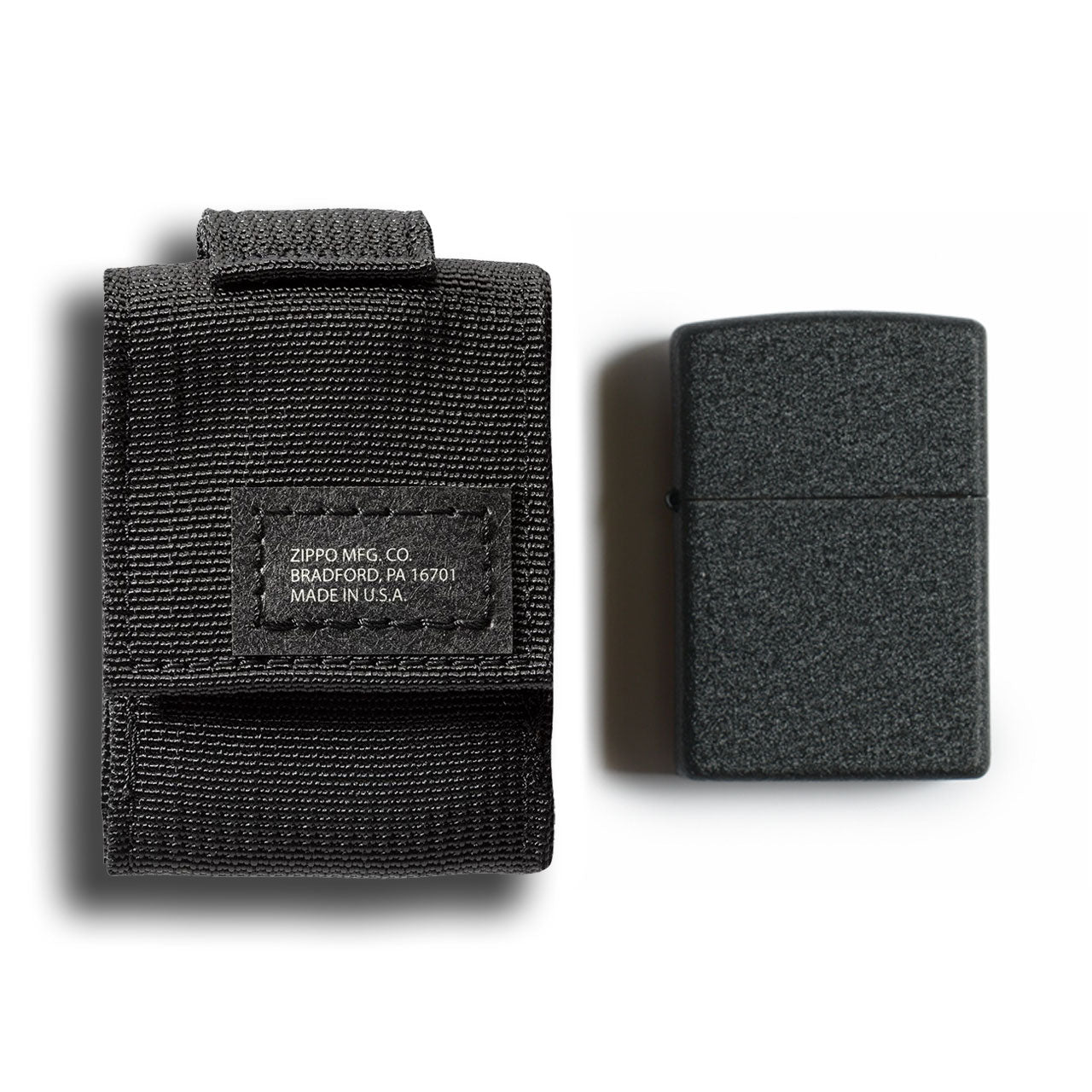 ETUI ZIPPO POUCH BLACK WITH LOOP 60.001221