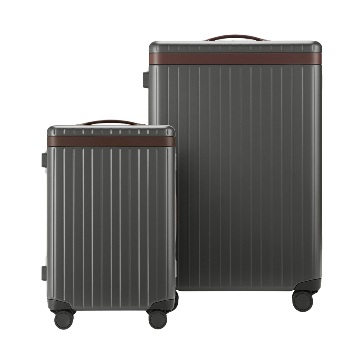 The Luggage Set Carry-on Check-in Grey Chocolate