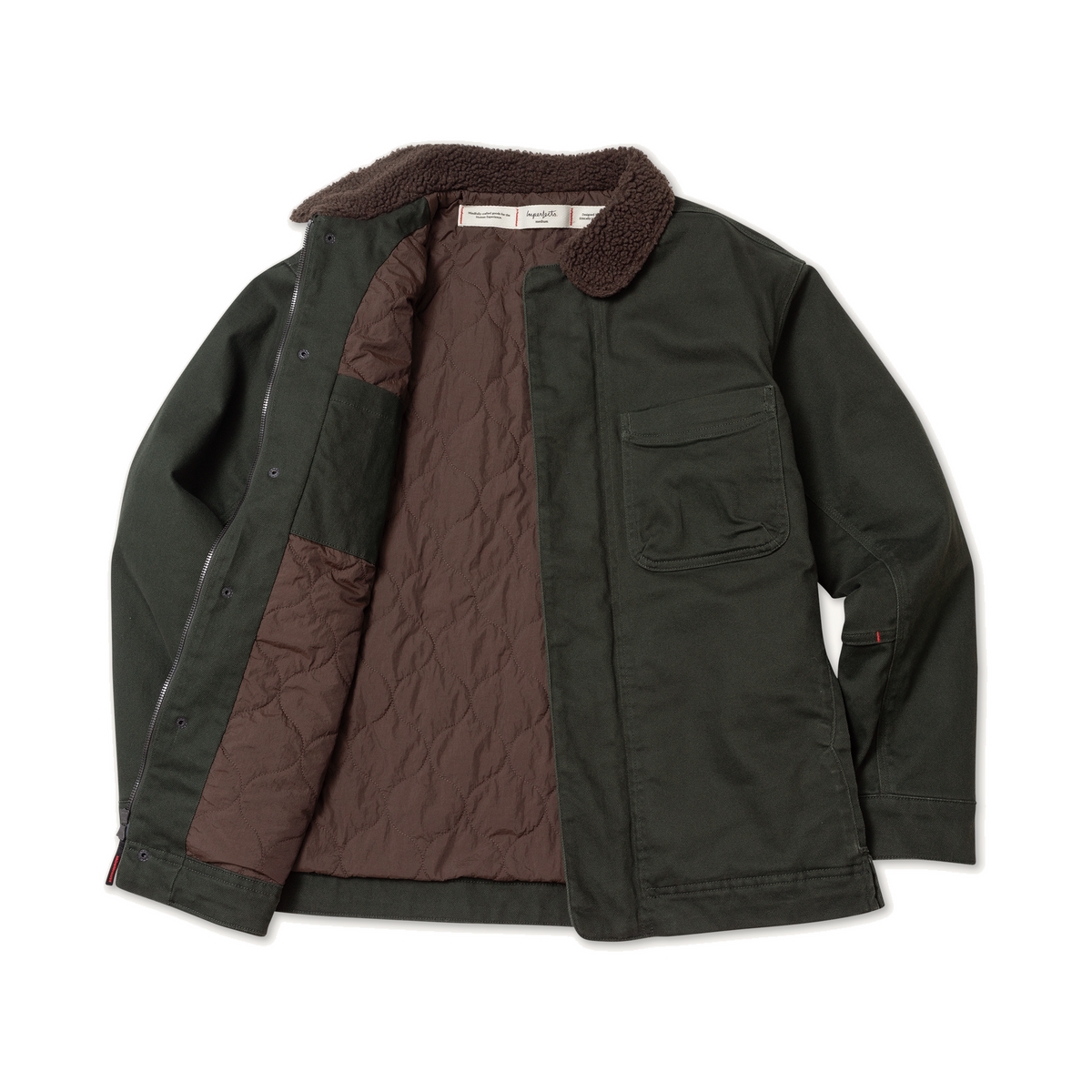 A1 Jacket in Steel Twill & Quilted Nylon