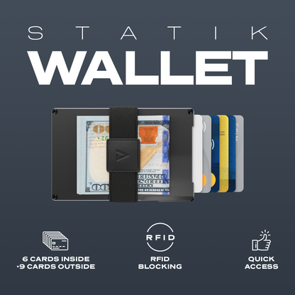Statik Wallet Black Aluminum