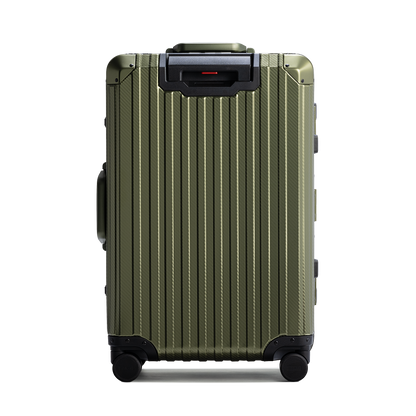 TREVA Aluminum Army Green Suitcase