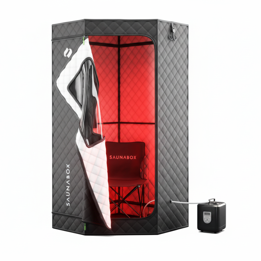 SaunaBox SmartSteam Pro With Red-Light Therapy