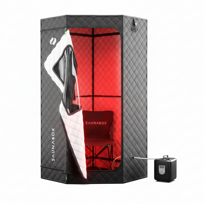 SaunaBox SmartSteam Pro With Red-Light Therapy