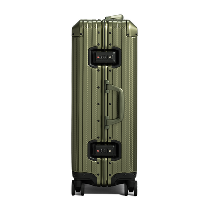 TREVA Aluminum Army Green Suitcase