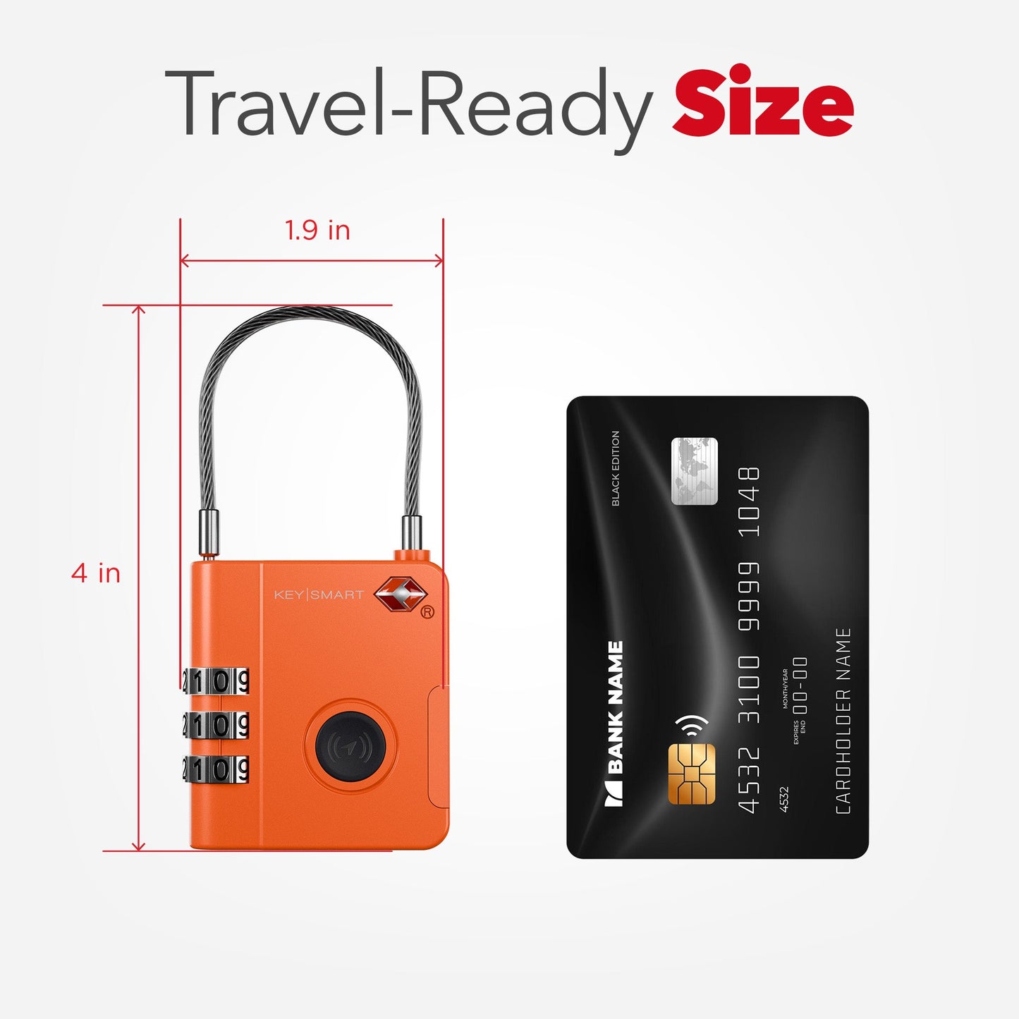 KeySmart SmartLock Luggage Tracking Device