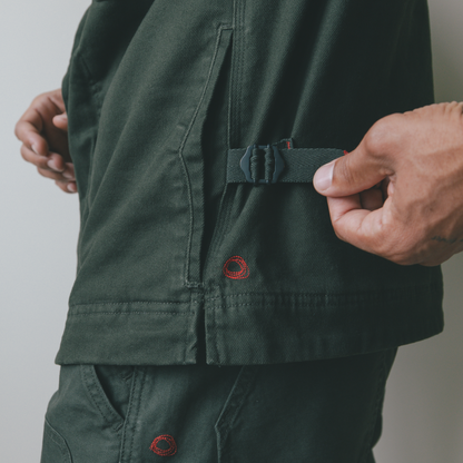 A1 Jacket in Steel Twill & Quilted Nylon