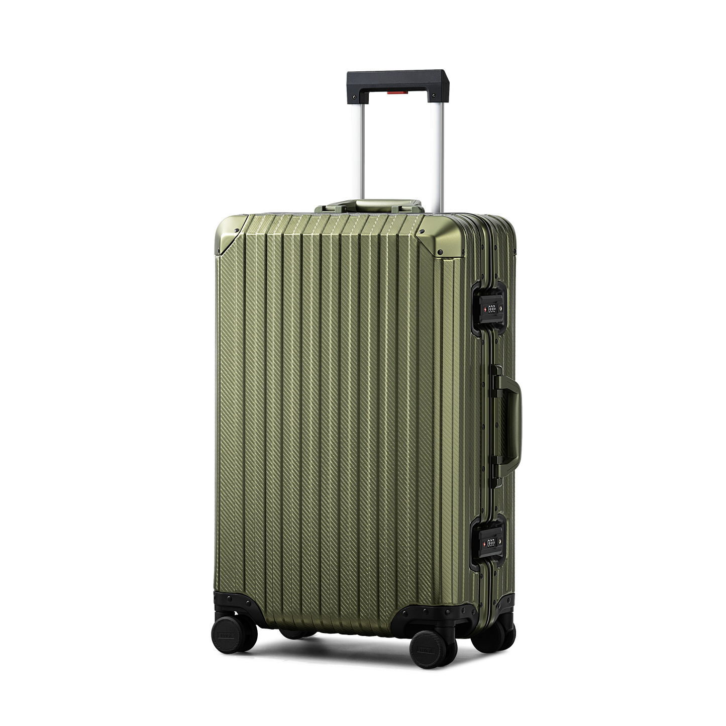 TREVA Aluminum Army Green Suitcase