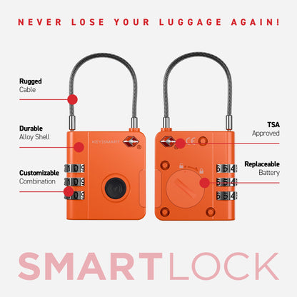 KeySmart SmartLock Luggage Tracking Device
