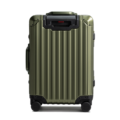 TREVA Aluminum Army Green Suitcase