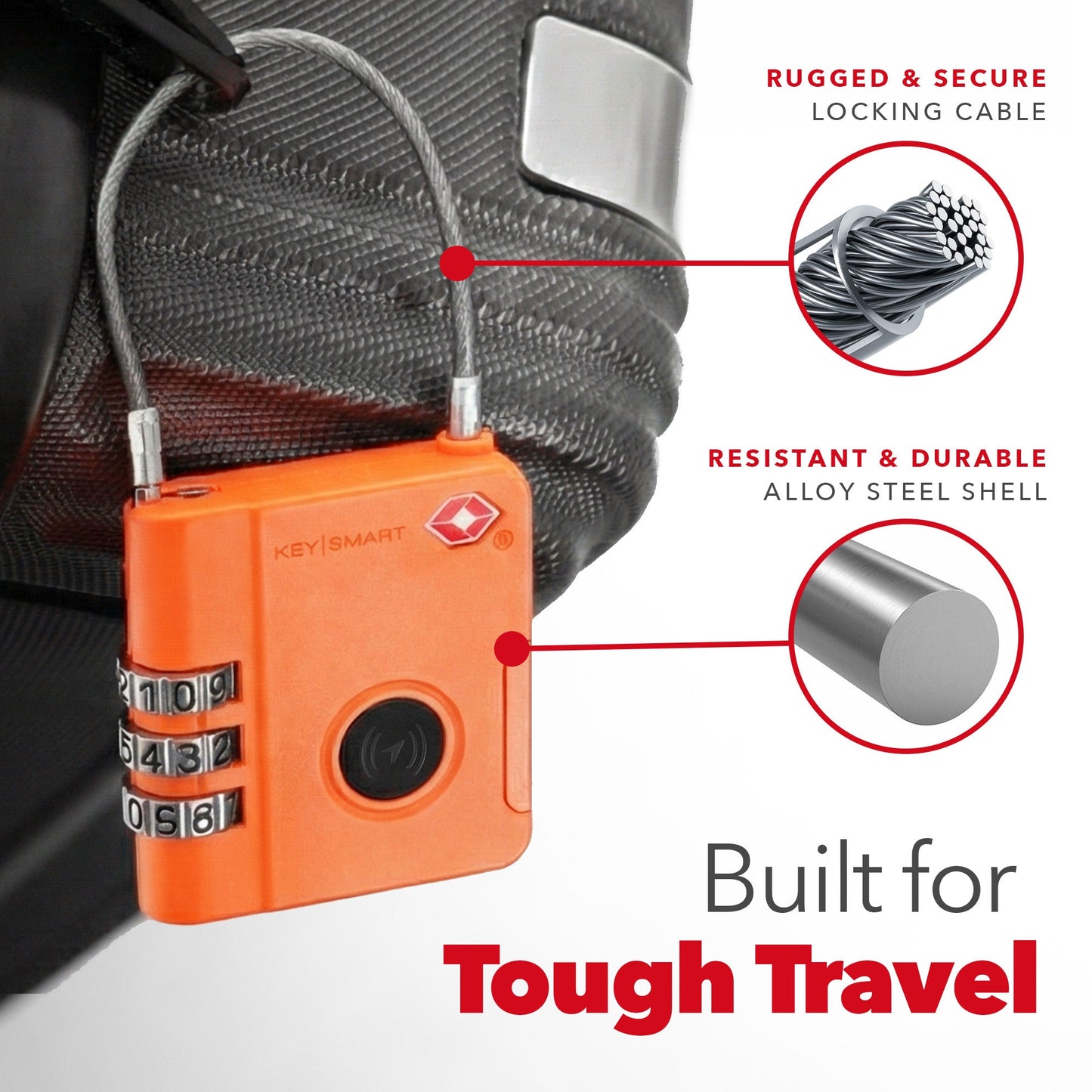 KeySmart SmartLock Luggage Tracking Device