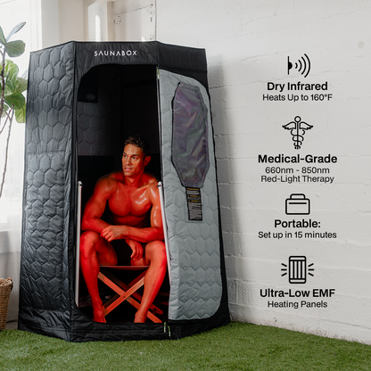 SaunaBox Pulse PRO Infrared Sauna with Red-light Therapy