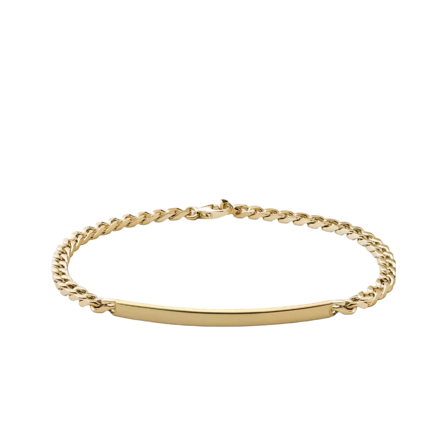3mm ID Chain Bracelet, Gold Vermeil polished gold Monogram: No