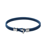 Miansai Orson Loop Leather Bracelet - Navy Blue