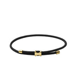 Miansai Orson Pull Bungee Rope Bracelet, Gold Vermeil / Black - Black