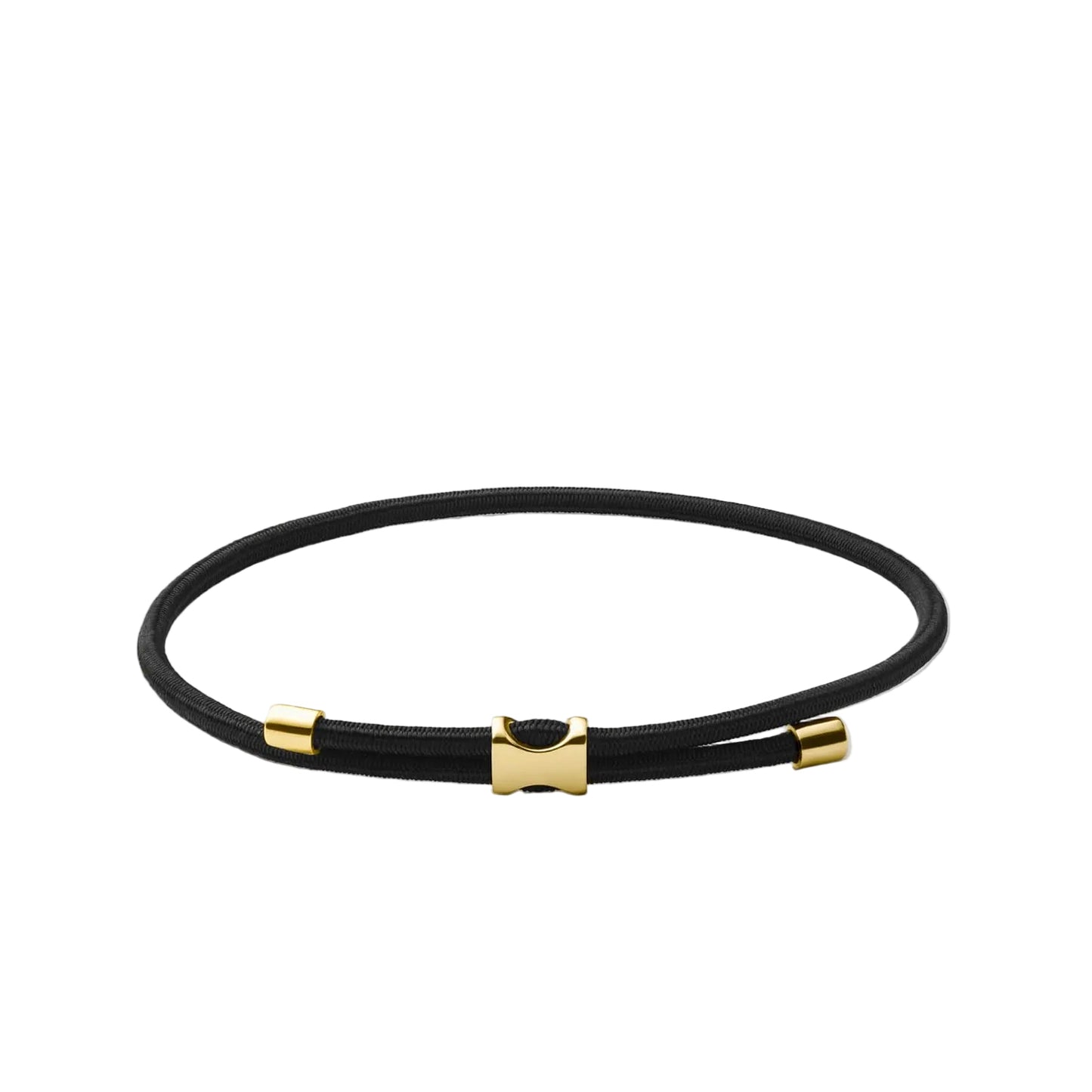 Orson Pull Bungee Rope Bracelet, Gold Vermeil / Black Black O S
