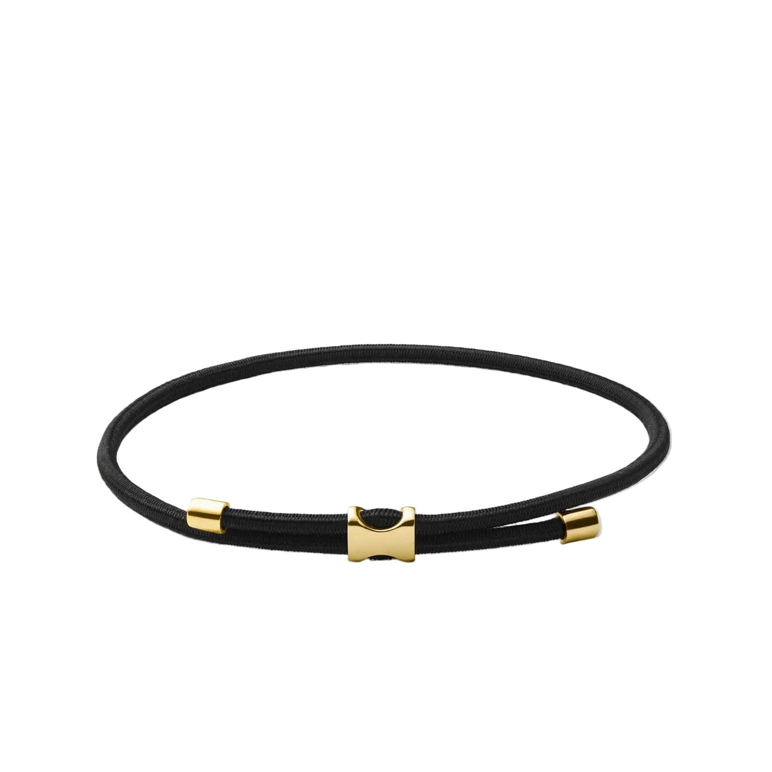 Orson Pull Bungee Rope Bracelet, Gold Vermeil / Black Black O S