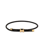 Miansai Orson Pull Bungee Rope Bracelet, Gold Vermeil / Black - Black/Brown
