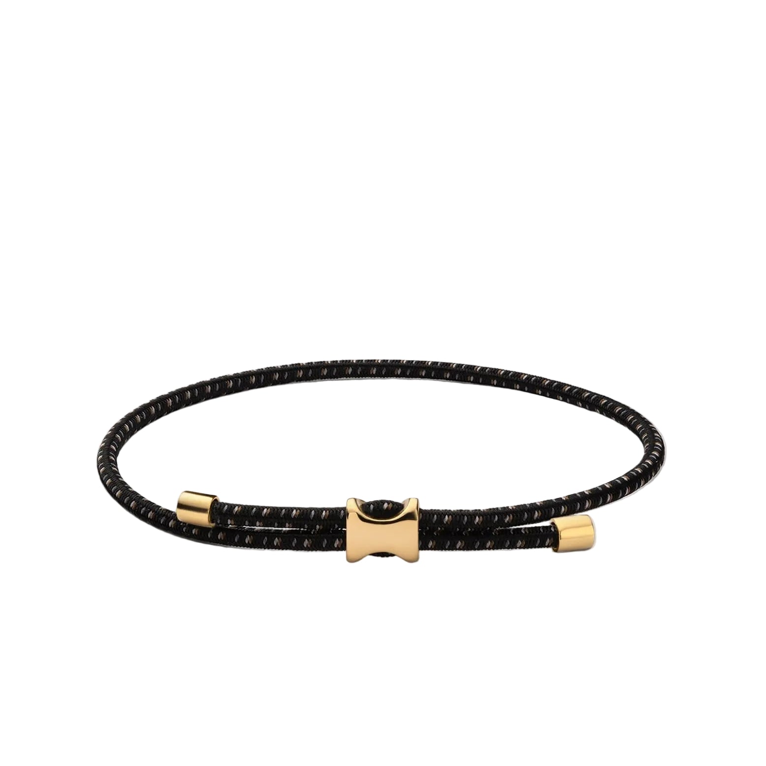 Orson Pull Bungee Rope Bracelet, Gold Vermeil / Black Black Brown O S