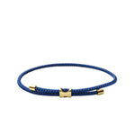 Miansai Orson Pull Bungee Rope Bracelet, Gold Vermeil / Black - Cobalt Blue