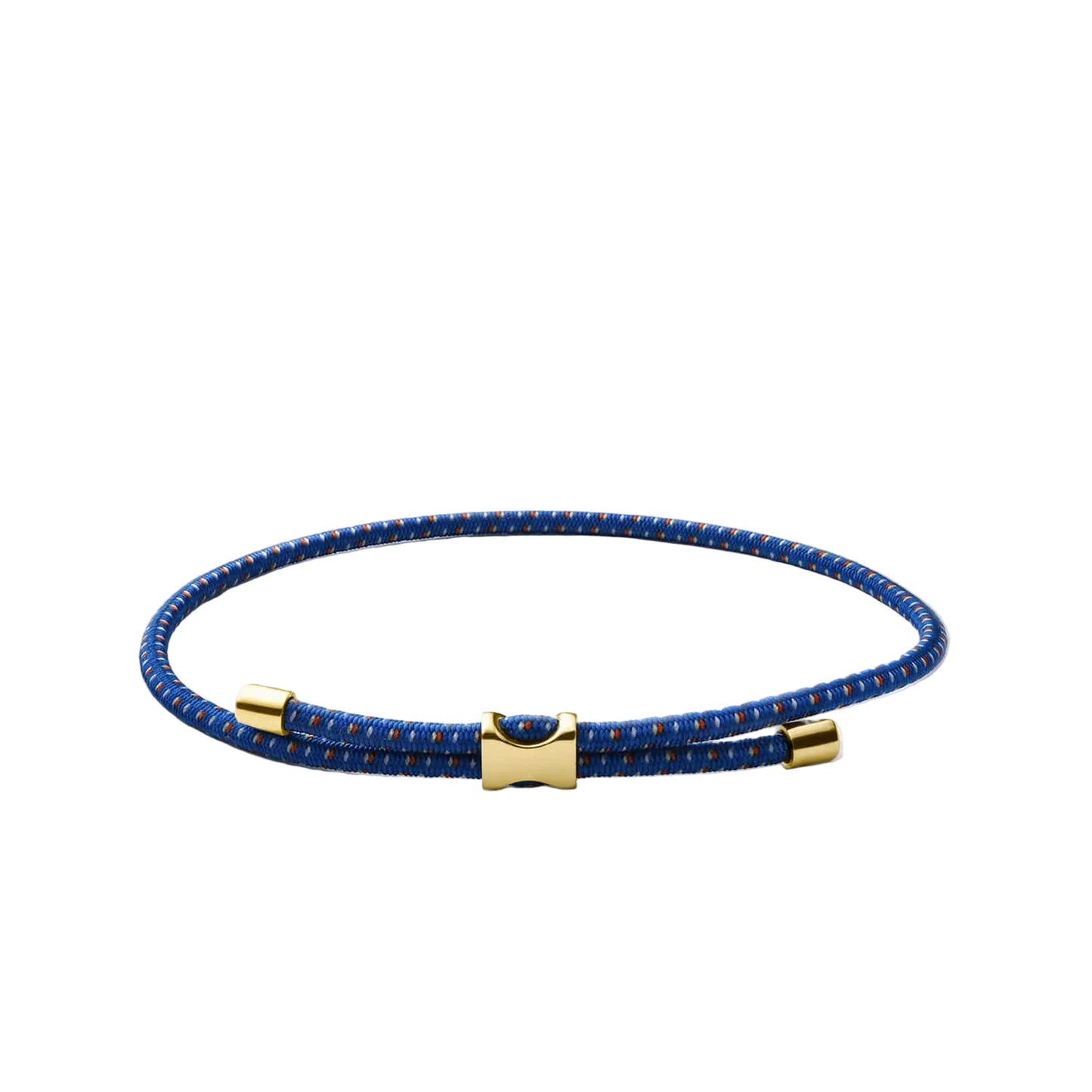 Orson Pull Bungee Rope Bracelet, Gold Vermeil / Black Cobalt Blue O S