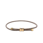 Miansai Orson Pull Bungee Rope Bracelet, Gold Vermeil / Black - Cream/Black