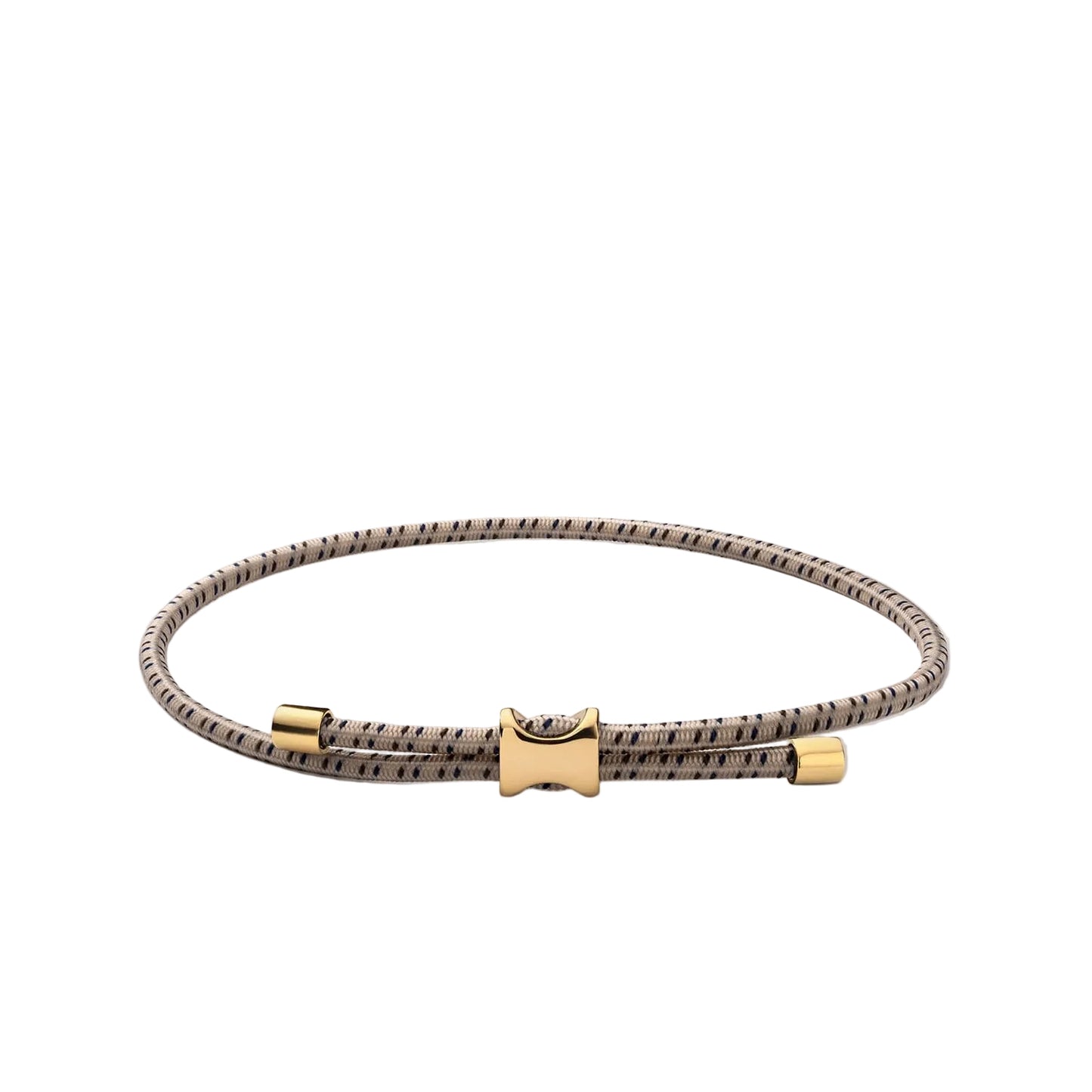 Orson Pull Bungee Rope Bracelet, Gold Vermeil / Black Cream Black O S
