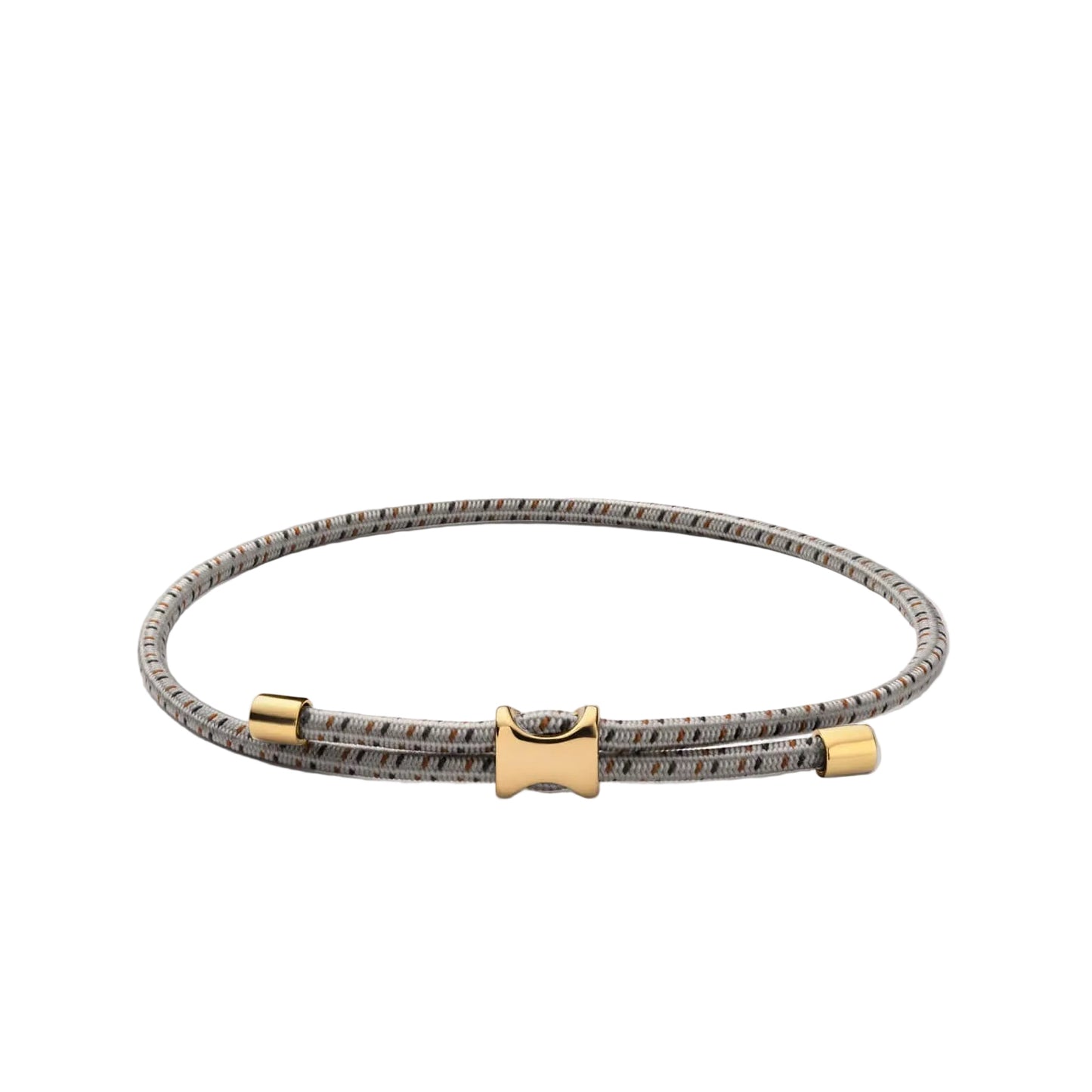 Orson Pull Bungee Rope Bracelet, Gold Vermeil / Black