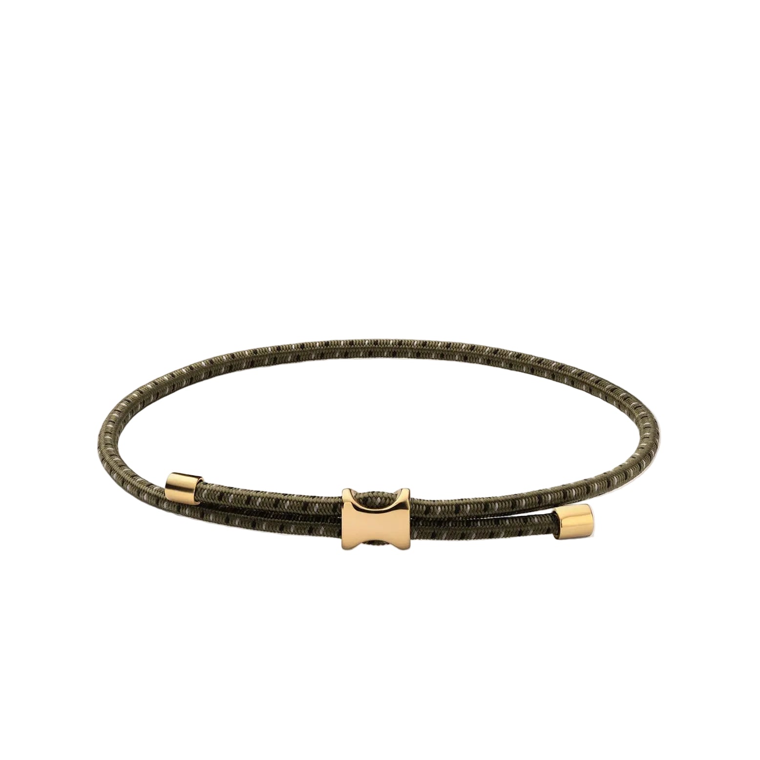 Orson Pull Bungee Rope Bracelet, Gold Vermeil / Black