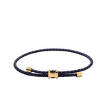 Miansai Orson Pull Bungee Rope Bracelet, Gold Vermeil / Black - Navy/Brown
