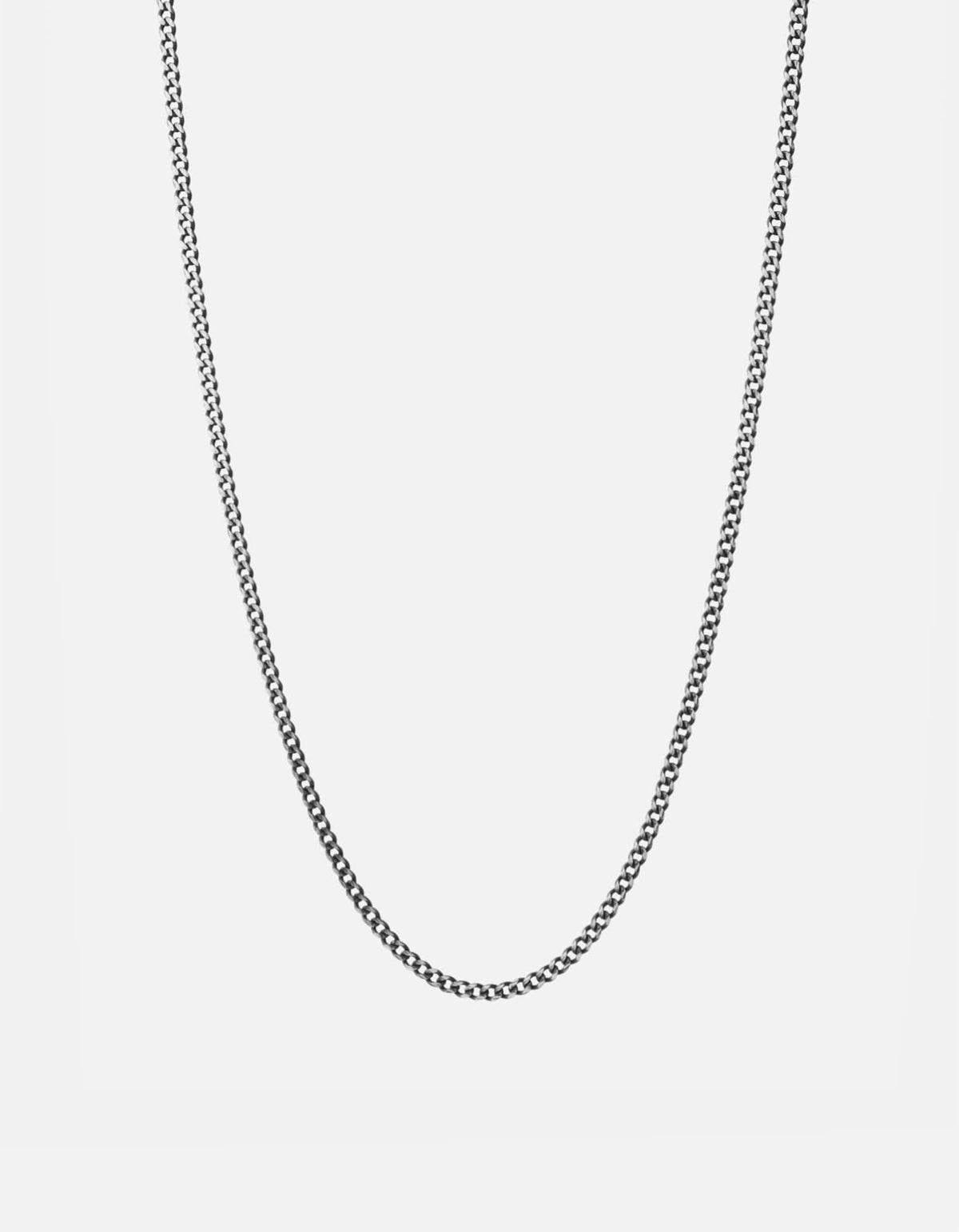 Miansai 3mm Cuban Chain Necklace Oxidized Brushed 24 in.