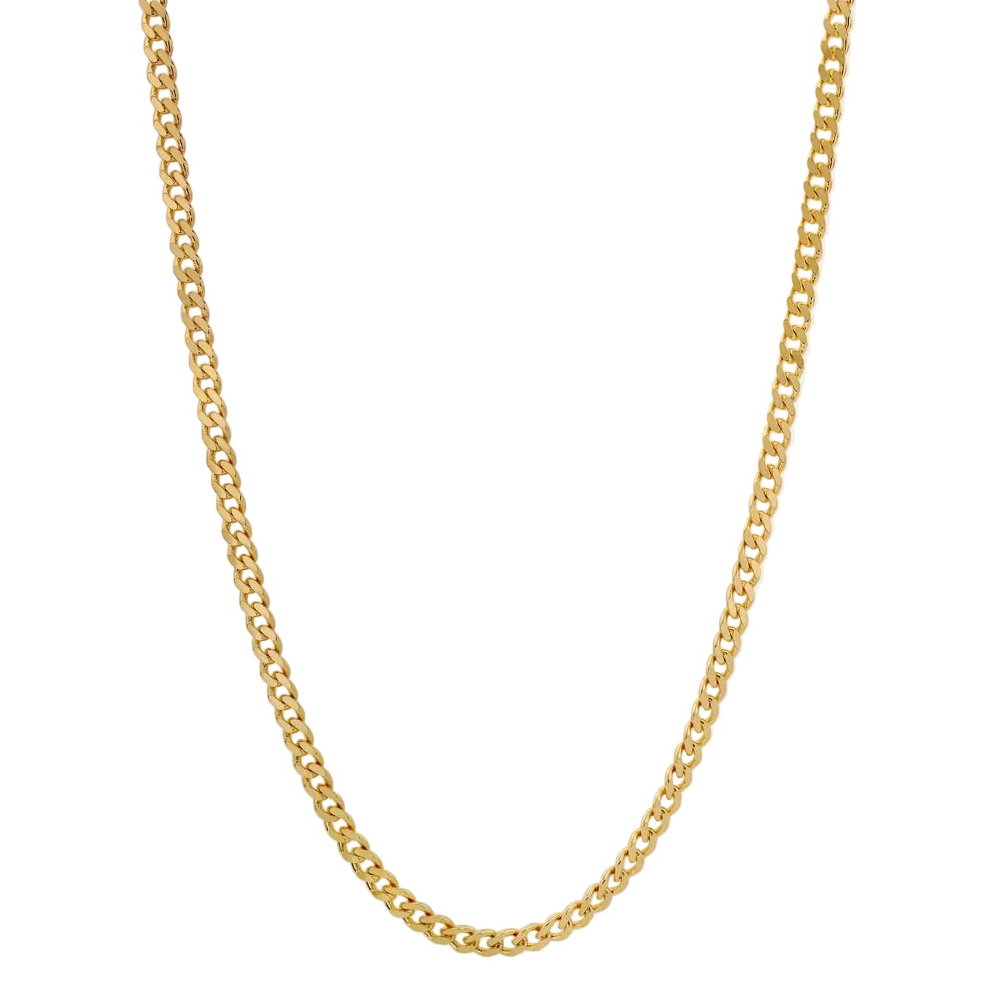 Miansai 4mm Cuban Curb Chain Necklace, Gold Vermeil Polished Gold 22 in.