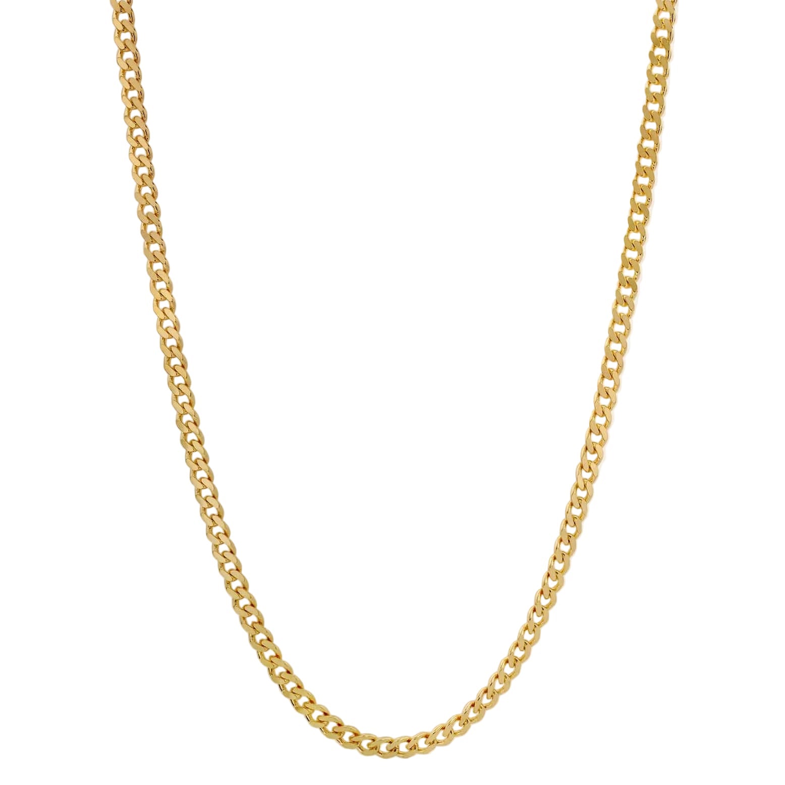 Miansai 4mm Cuban Curb Chain Necklace, Gold Vermeil Polished Gold 22 in.