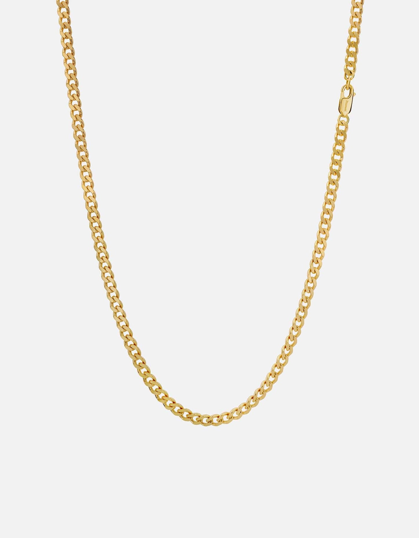 Miansai 4mm Cuban Curb Chain Necklace, Gold Vermeil