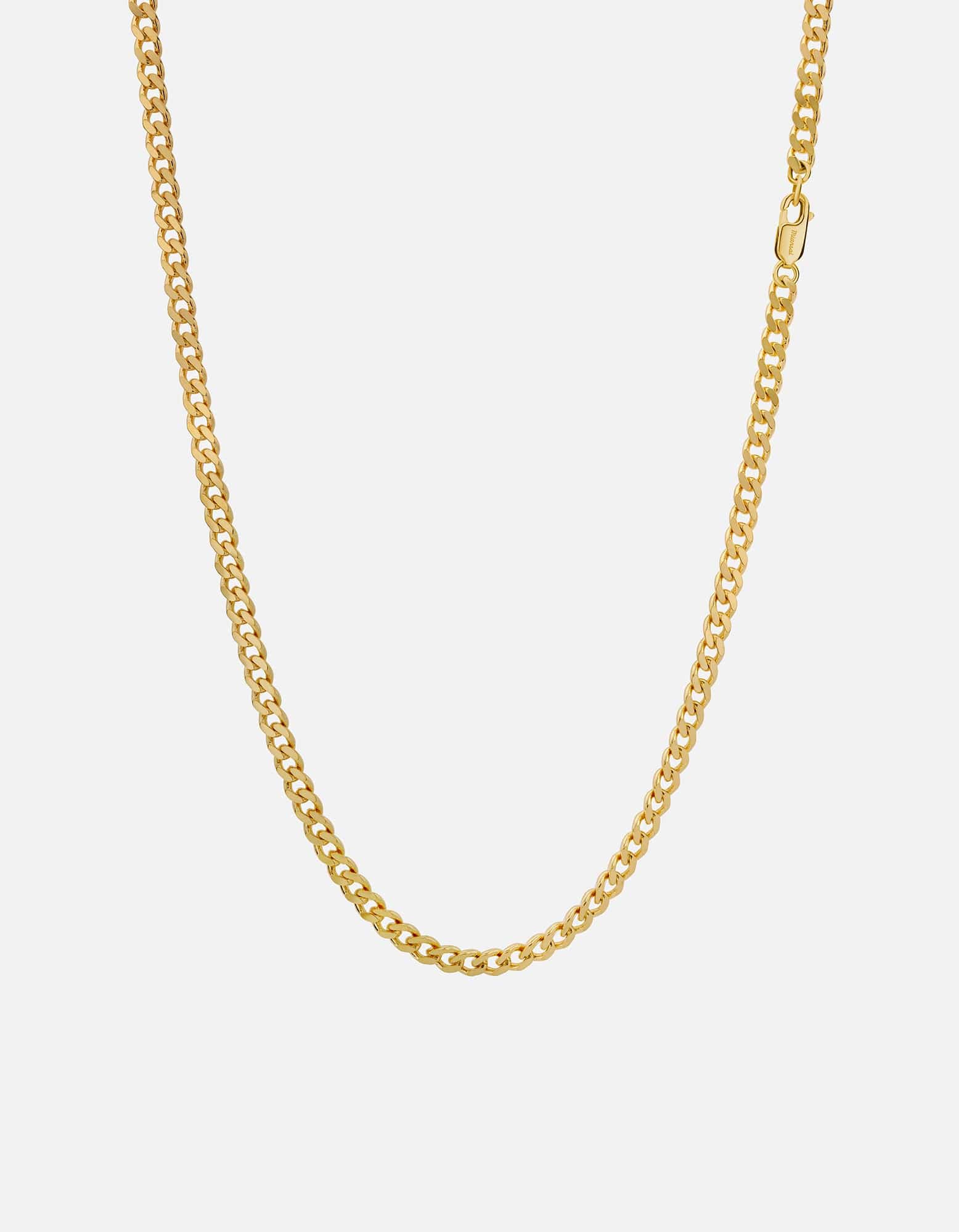 Miansai 4mm Cuban Curb Chain Necklace, Gold Vermeil