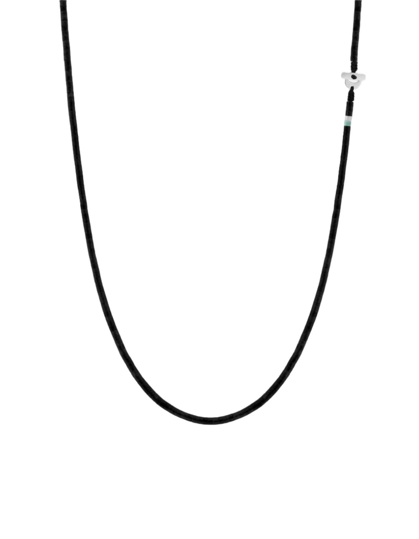 Miansai Zane Onyx Necklace, Sterling Silver