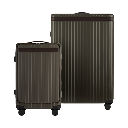 The Luggage Set Carry-on-X Large-Check-in Dark Olive Chocolate