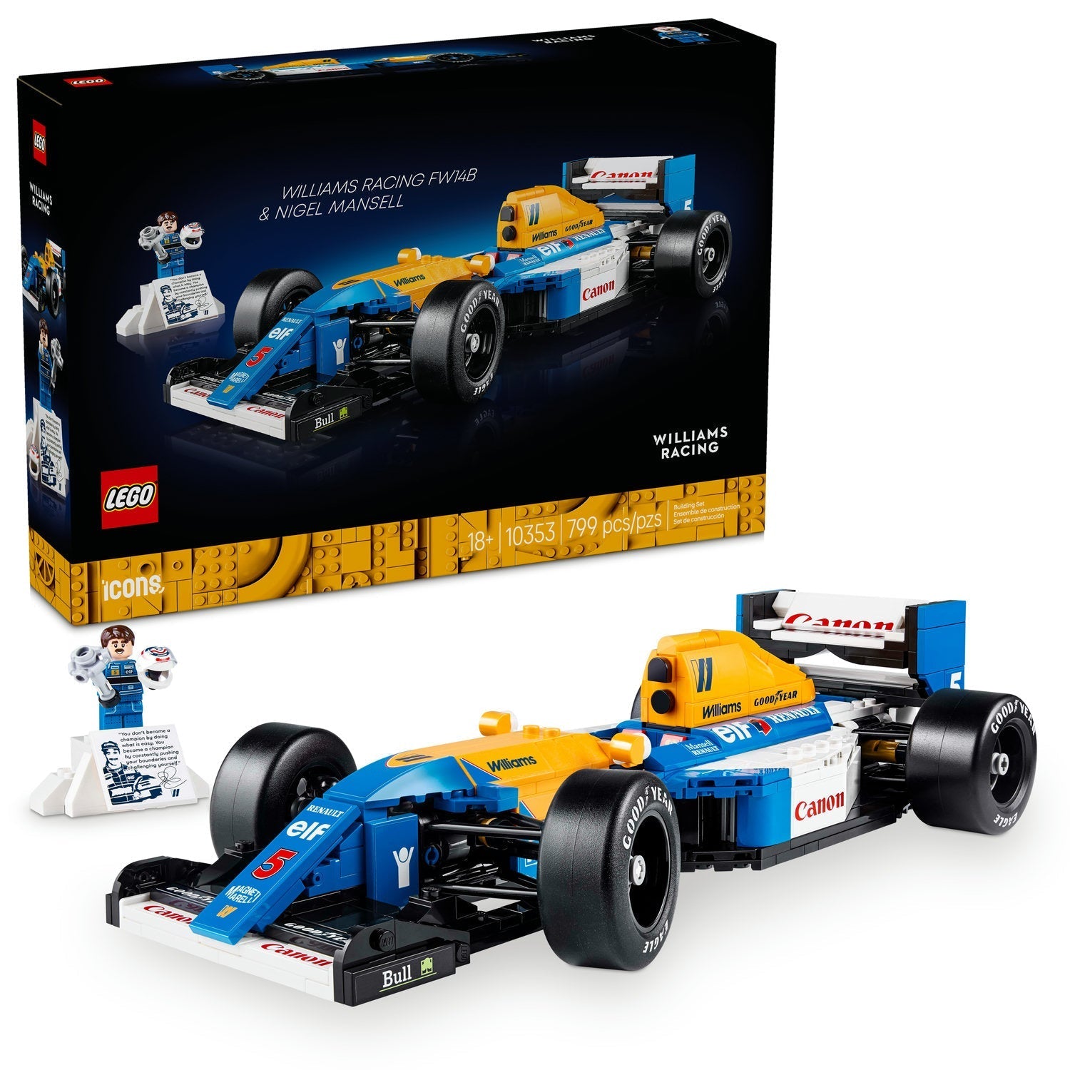 （新品未使用）レザレクション　ラリーナ　マンゴー LEGO Icons: Williams Racing FW14B & Nigel Mansell | Uncrate Supply