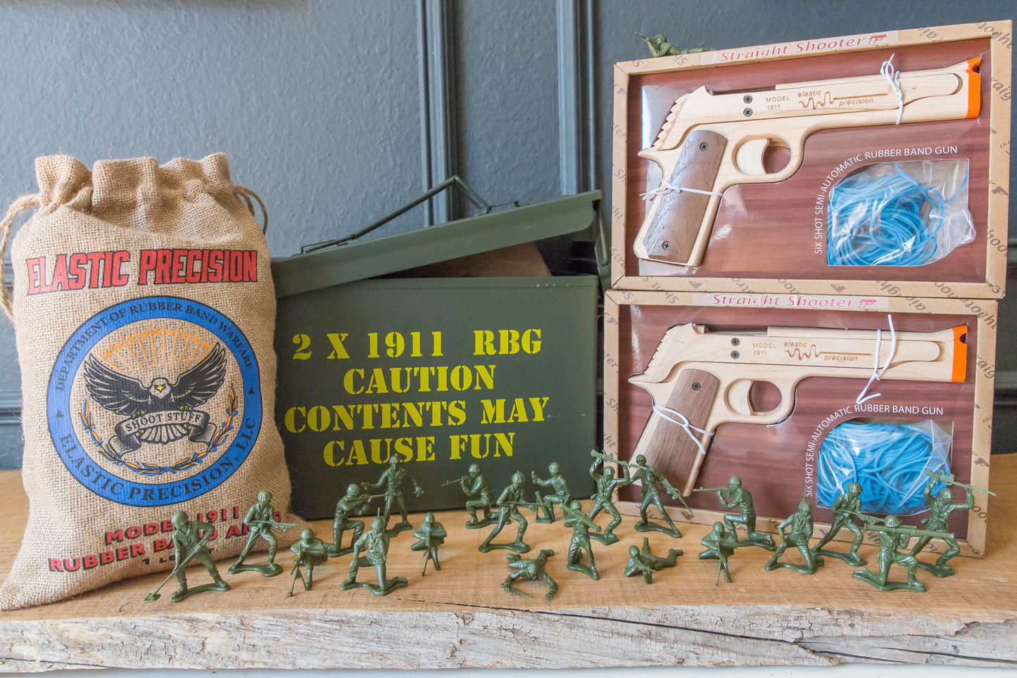 1911 Rubber Band Gun Gift Set