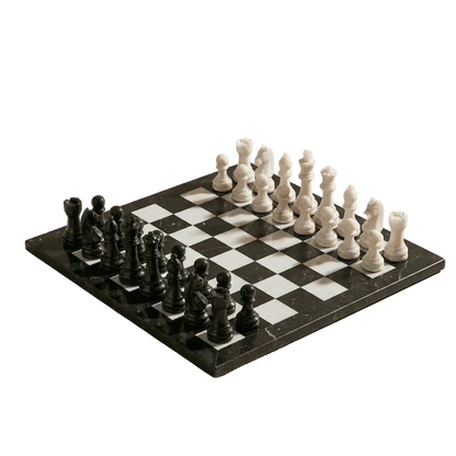 Marble Chess Set with Storage Case