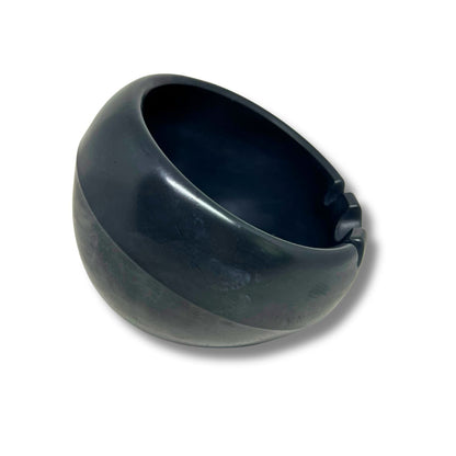 Solid Black Large Sphere Concrete Cigar Ashtray